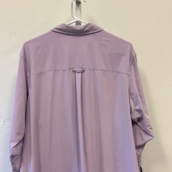 Duluth Trading Co Women's 2X Lavender Button Down Long Sleeve Pocket Shirt - Image 5