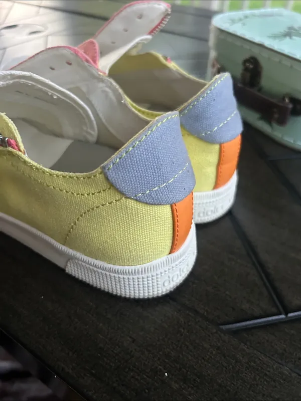 Dolce Vita Miya preppy colorful neon side zip sneakers ladies size 8.5 M US retr - Image 4