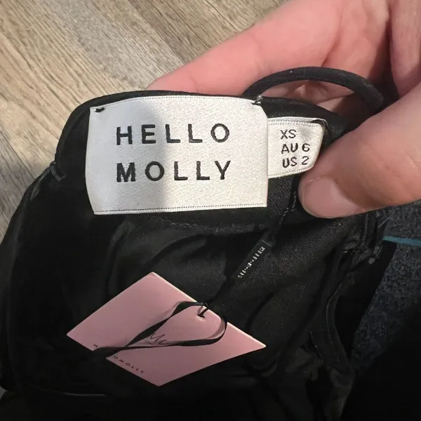 NWT Hello Molly Taking it Back Dress in Black‎ Midi Length (Size XS US2) - Image 8