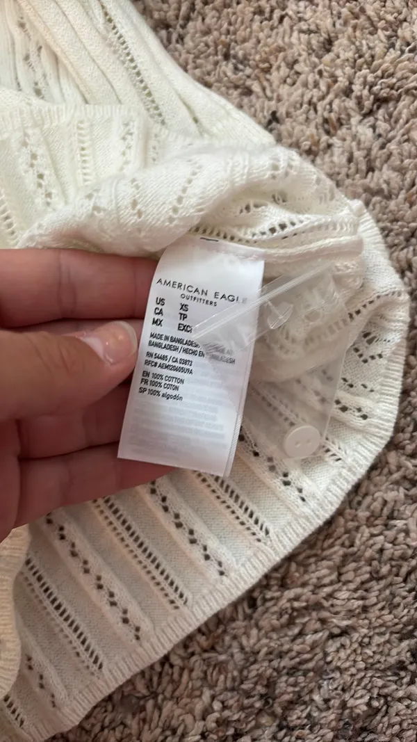 American Eagle Outfitters long sleeve rived top - Image 3