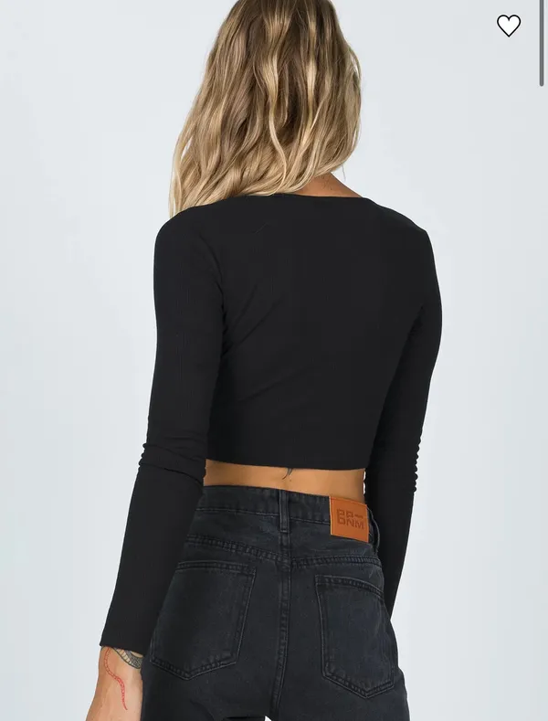 Princess Polly Amala Top Black - Image 3