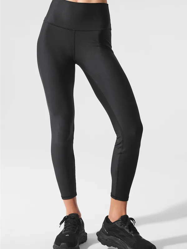Alo Yoga Airlift High Waist Midi Leggings In Black Size M - Image 4