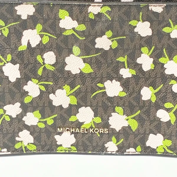 MICHAEL KORS Large Jade Shoulder Crossbody Bag in Floral Logo Canvas‎ - Image 3