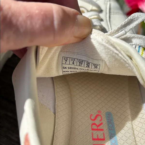 Skechers white rainbow multi Eden LX court sneakers - Image 12