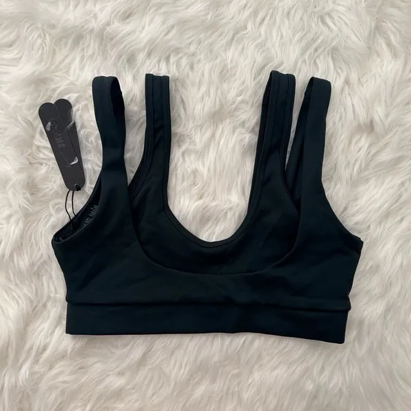 Nike Skims Matte Double Strap Scoop Bra Dark Teal Size XS - Image 4