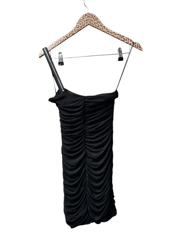 Michael Costello x Revolve Hailey Zipper Sleeveless Mini Dress Black Small - Image 4