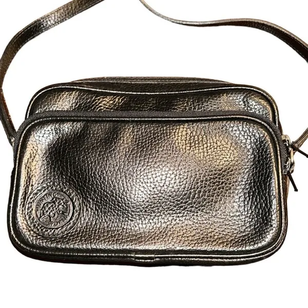 Hunting World Black Leather Crossbody Bag - Image 4