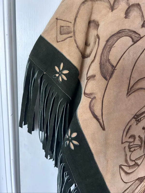 Poncho two tone western style Indian American horse size small/medium - Image 5
