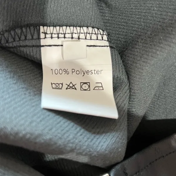 Black Water Resistant Bomber Jacket with Elastic Cuffs Size L - Image 4