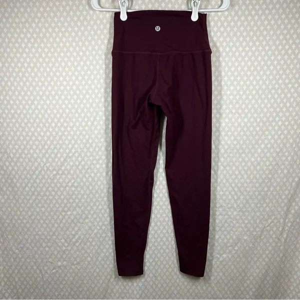 Lululemon Purple Maroon High Rise‎ Leggings - Image 4