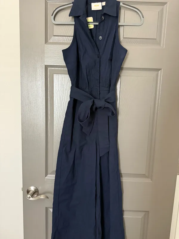 Anthropologie Maeve Jumpsuit Wide-Leg Blue - Image 3