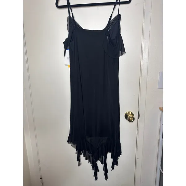 NWT Tinsel Town sz L black fairy whimsy goth midi dress reg.$39 - Image 5