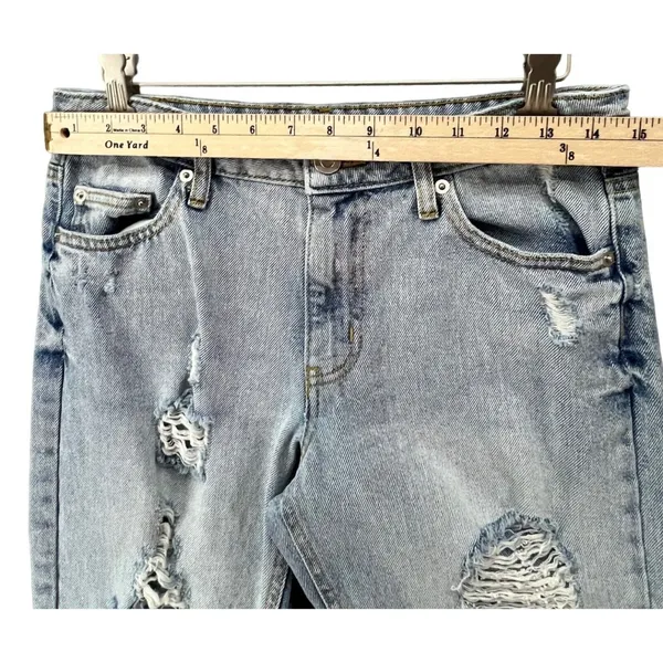 Anthropologie Avec Les‎ Filles Jeans Womens 27 Blue Distressed High Waist Denim - Image 8