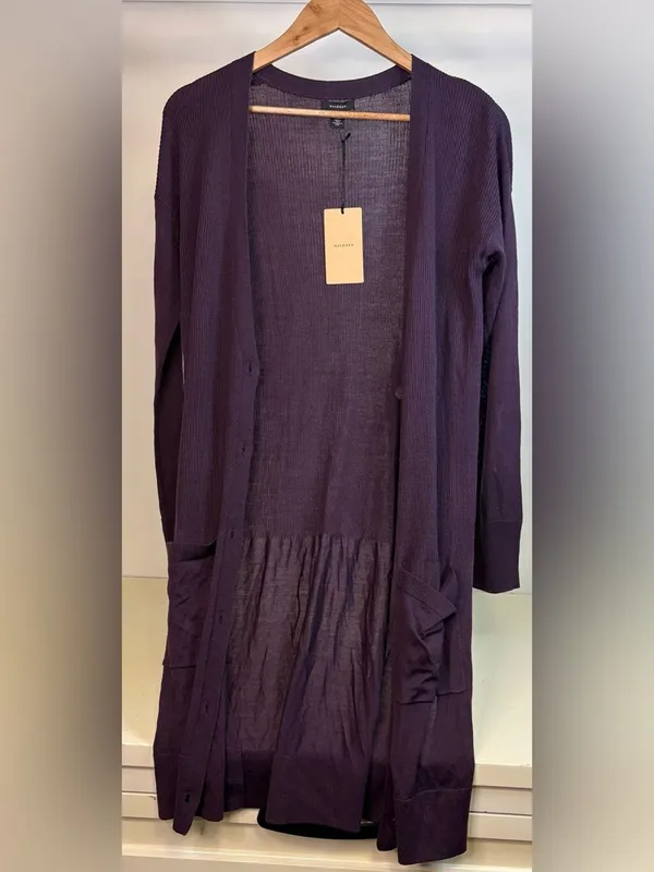 NWT Halogen Women’s M Merino Wool Blend Button Front Cardigan - Image 2