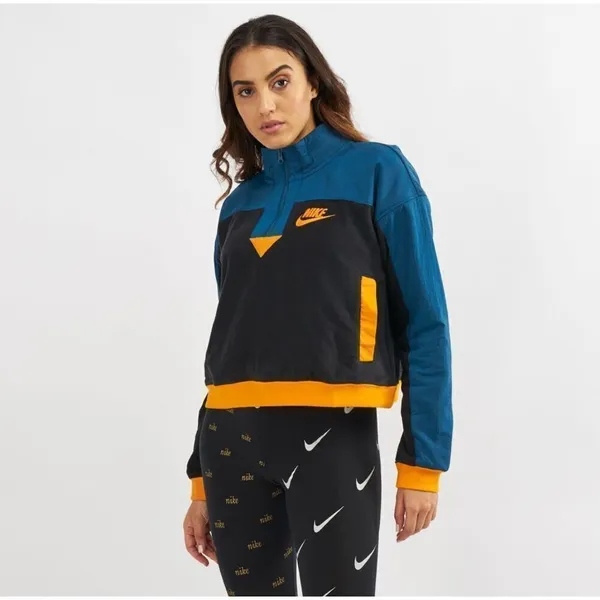 NIKE BLUE AND ORANGE POLAR FLEECE HALF ZIP SWEATSHIRT Size XS - Image 13