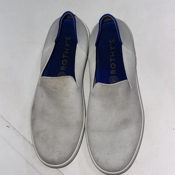 Rothys Shoes White The Original‎ Slip On Sneaker Comfort Flat Walking Womens 6.5 - Image 2