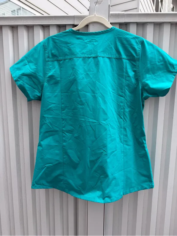 Carhartt Force C12113 Scrub Top Women’s Teal FastDry Rugged Flex Stretch medical - Image 6