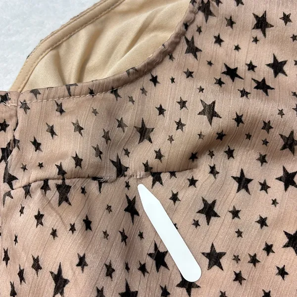 Nasty Gal Cream Mini Sundress with stars Sleeveless Scoop Neck size‎ 4 - Image 13