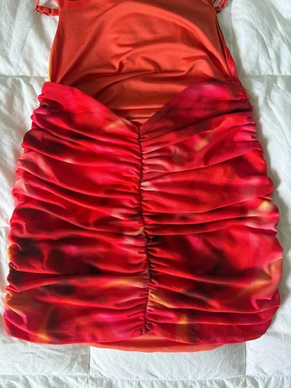 Outcast Elea Mini Dress Vespar in Orange - Image 12