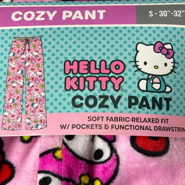 Hello Kitty Pink Cozy Pants with Colorful Character Print - Image 9