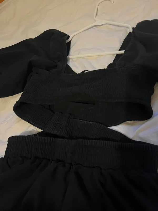 Petal & Pup Black Cut Out Mini Dress - Image 5