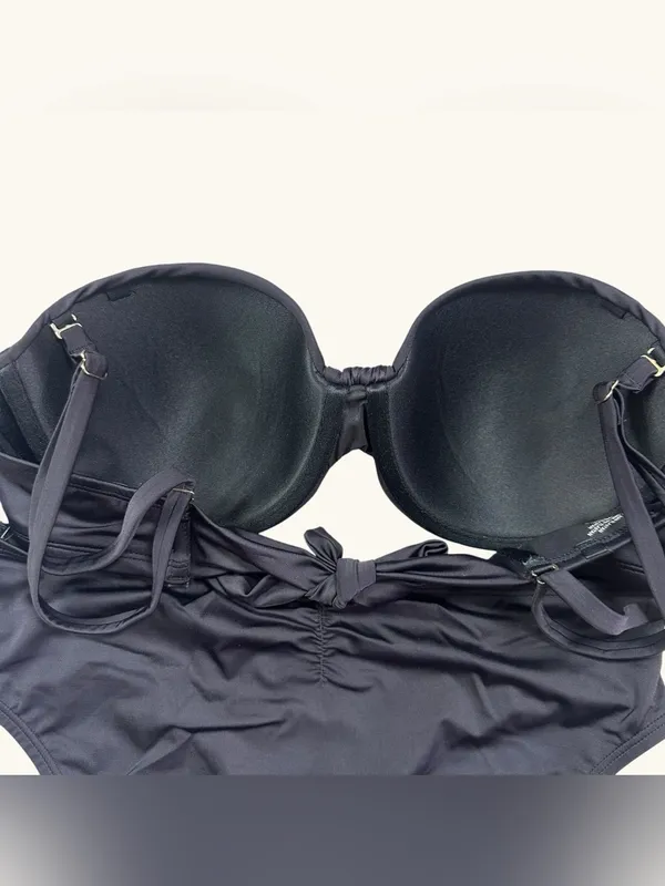 A.Ché Black Bandeaucc Underwire Bikini Set T5 32DDD 34DD 36D 38C 40B BottomL NWT - Image 4