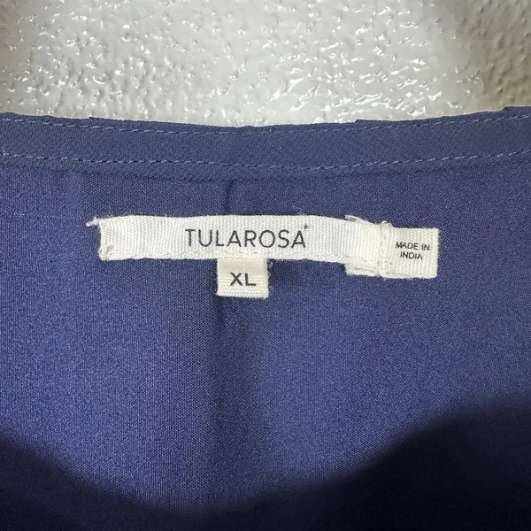 Tularosa Sienna Mini Dress Blue Pinstriped Size XL Slouchy Oversized Punk‎ Rock - Image 5