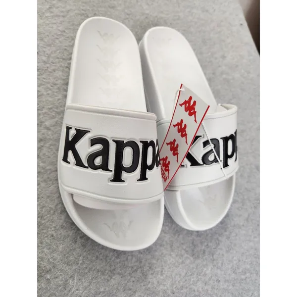 New Kappa Slides Banda Adam 9 White-Black Sandals Slip‎ On Shoes Pool Beach SZ 5 - Image 5