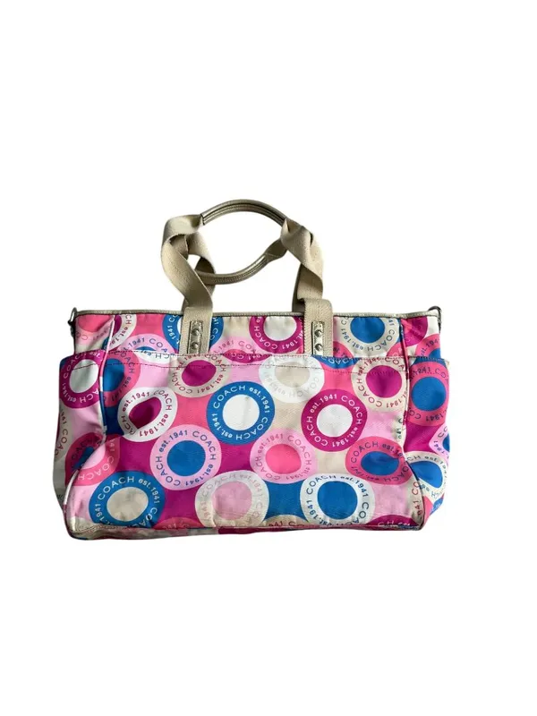 COACH Multicolor Large Logo Diaper Bag Tote Bag - Image 4