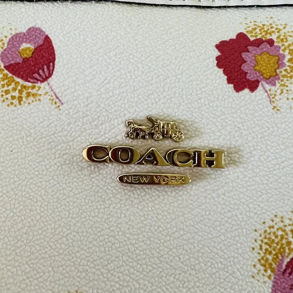 COACH Chalk Multi Poppy Floral City Tote Bag - Image 3