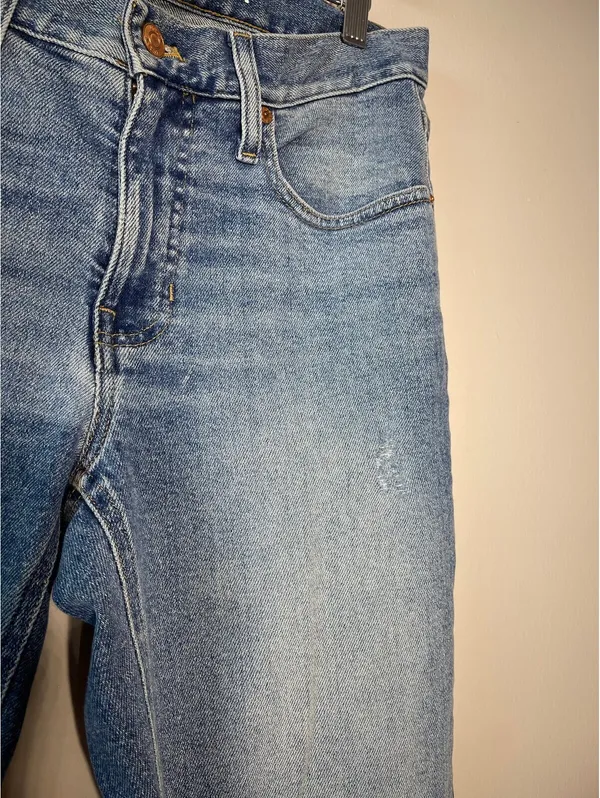 J Crew Demi Boot Crop Jeans Raw Hem Y2K Boho Western 27 T - Image 3