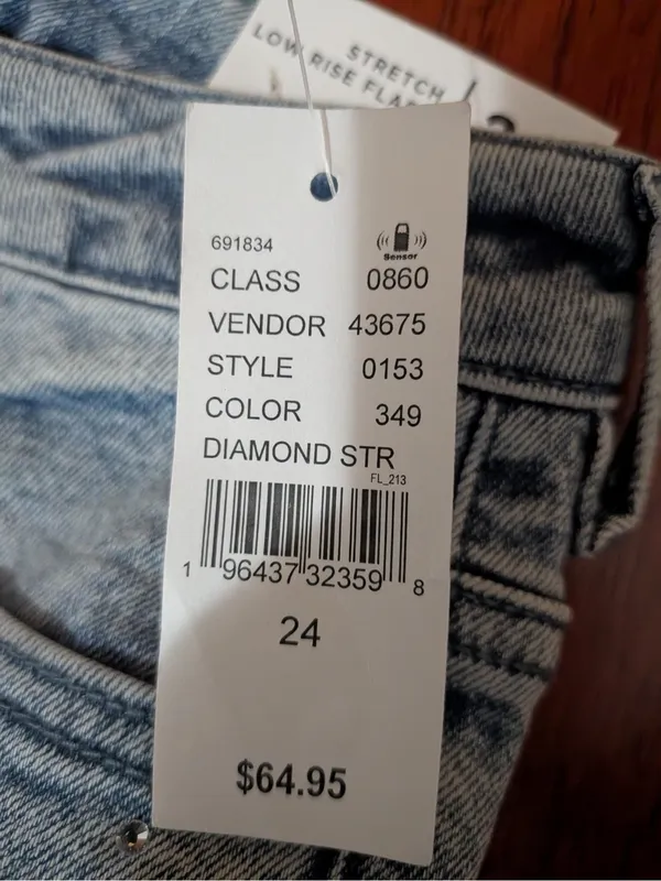 PacSun Light Blue Rhinestone Flare Jeans - Image 11