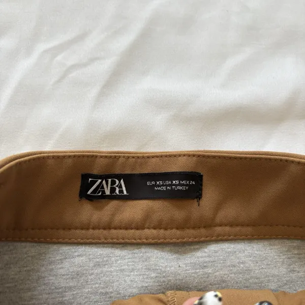 Zara Mini Skirt Womens XS Brown‎ Pockets Officechic Corpcore Business Casual - Image 4