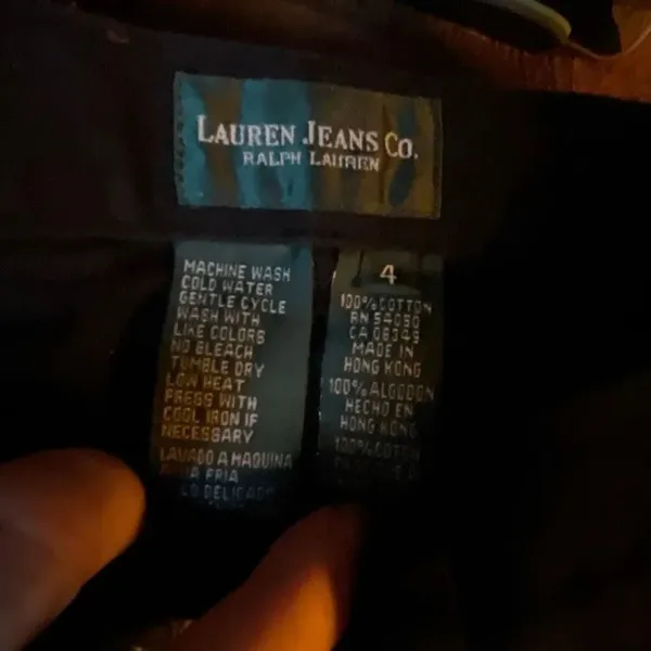 Lauren Jeans Co. Ralph Lauren size 4 black brushed denim. - Image 7