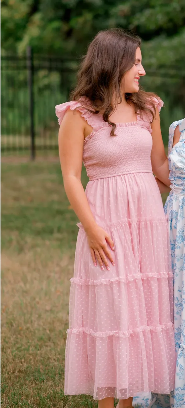 Blue Pepper Smocked Midi Dress - Image 2