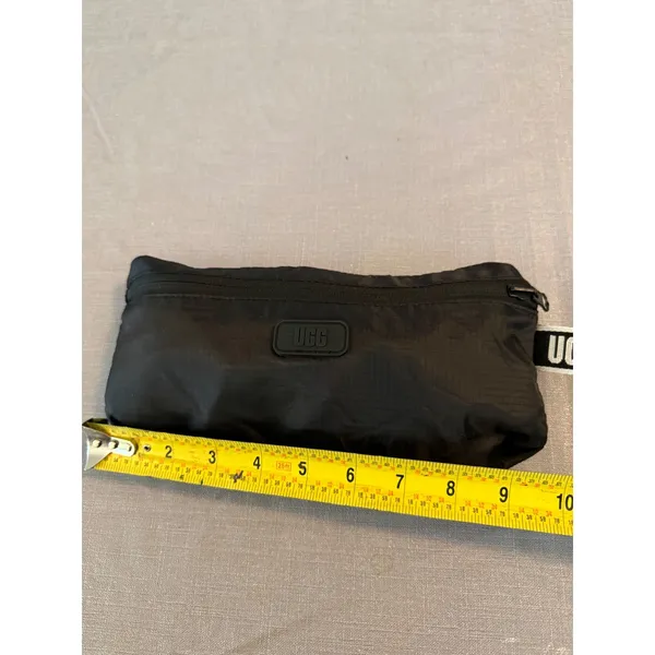 UGG Black Ripstop Nylon Packable Tote Bag White Logo‎ Branded Handles Shopper - Image 9
