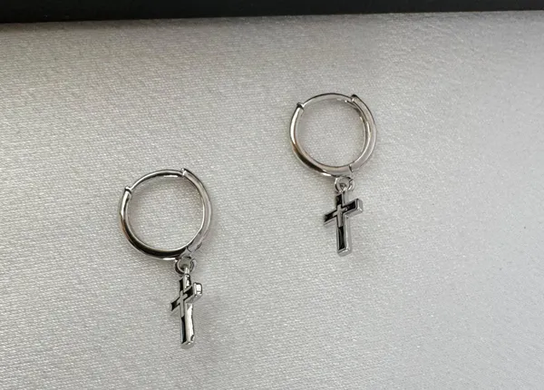 Cross Dangle Drop Earrings for Men Women,Streetwear Punk Hip Hop Unisex Style - Image 5