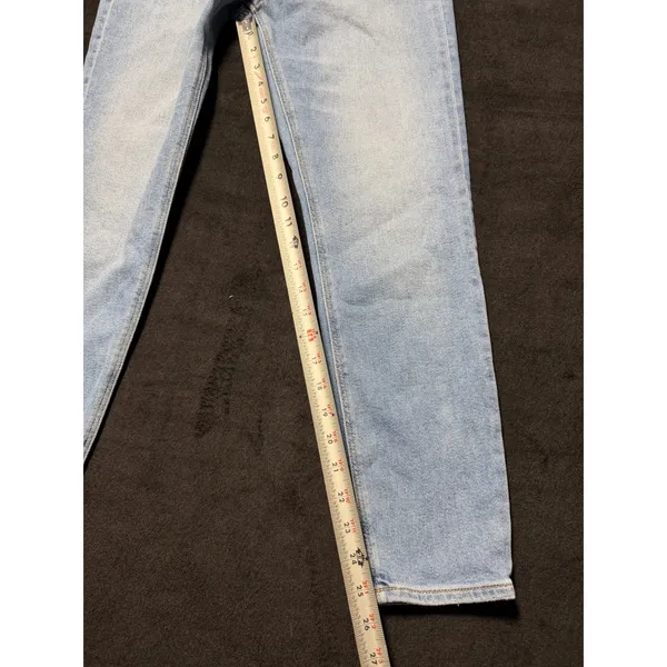 American Eagle Outfitters Womens Mom Jeans‎ Light Wash Distressed High Rise Size - Image 5