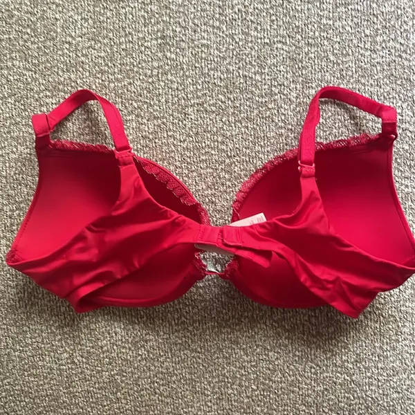 Victoria's Secret Red Lace Push Up Bra 34C - Image 3