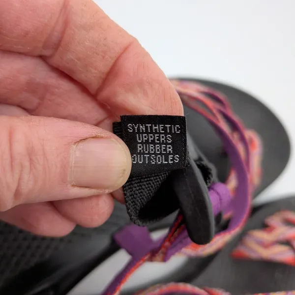 Chaco‎ Z2 Classic Sandals Womens Black Purple Orange Chevron Vibram Made in USA - Image 9