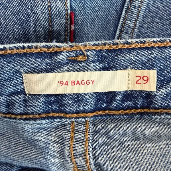 Levi's 94 Baggy Jeans Women's 29x31 Medium Wash Relaxed Fit Slouchy Wide Leg - Image 9