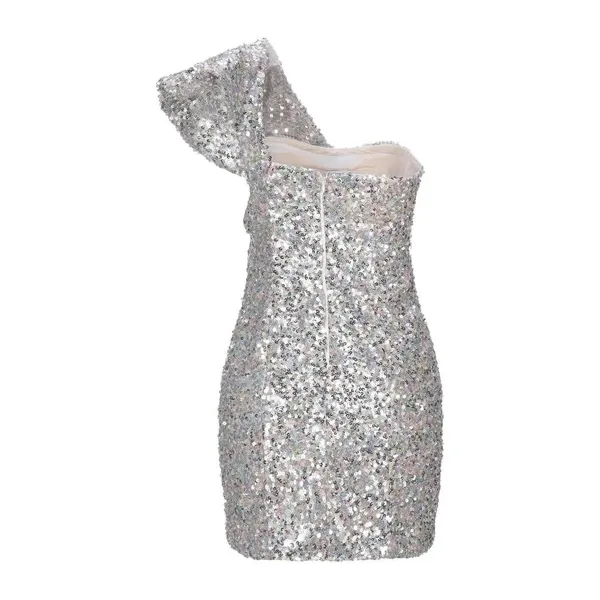 JIJIL‎ Sequin Dress Size Small Silver - Image 4