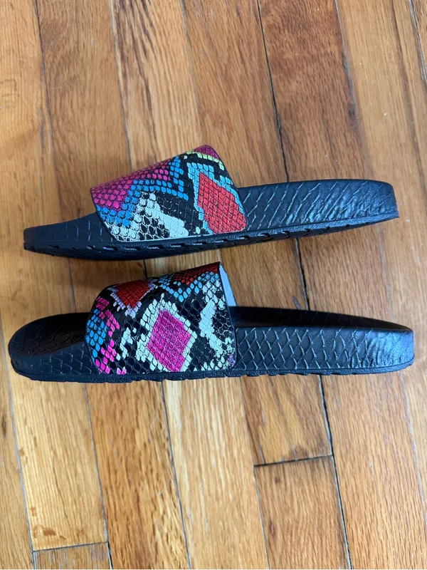 Sergio Todzi Snake Print Pool Slider Sandals Multicolor size‎ 5 - Image 6