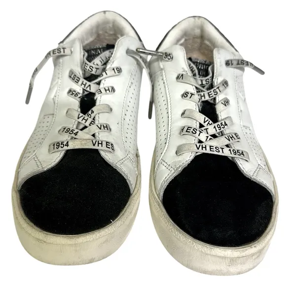 Vintage Havana White Star Black Suede Toe Sequin Heel Rollin 3 Sneakers Size 8.5 - Image 6