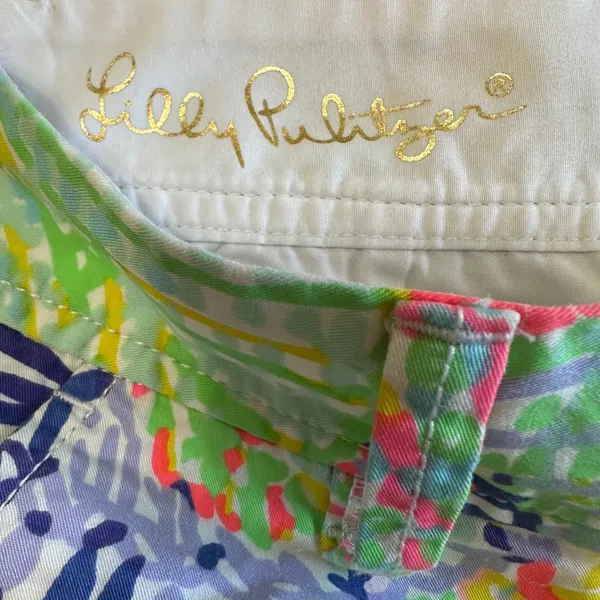 Lilly Pulitzer Callahan Shorts Colorful Multicolor‎ Print Cotton Womens Size 4 - Image 4