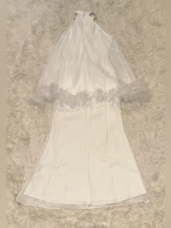 NEW ELLIATT Poppy Tiered Sleeveless white Gown sz XL - Image 10