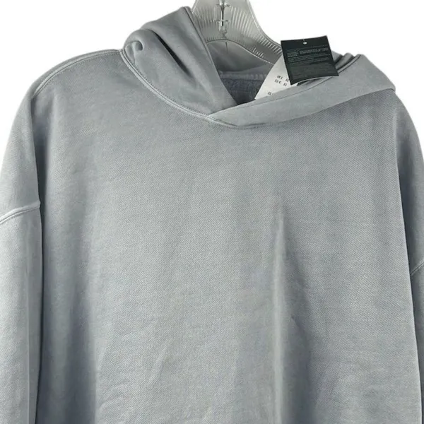 Abercrombie & Fitch Men's Blue Gray Pullover Hoodie‎ Size M Tall - Image 2