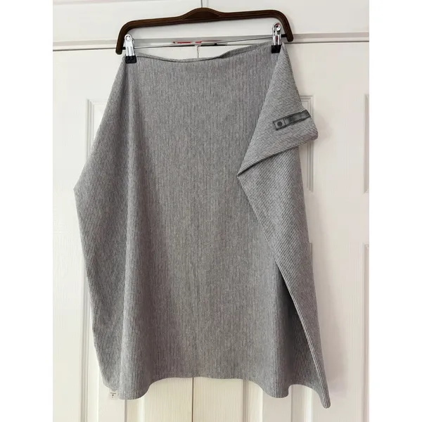 Lululemon‎ Vinyasa Scarf Grey White Micro Stripe Snap Wrap One Size O/S - Image 4
