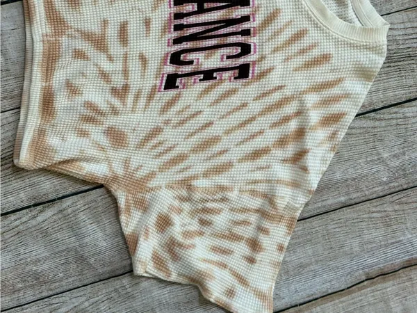 Aerie Offline Size XL Women’s Cropped Waffle Knit "Gotta Dance" Tie Dye Top - Image 5