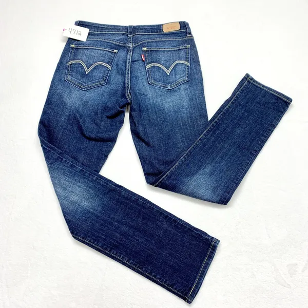 Levi's‎ Mid Rise Skinny Jeans Womens Size 29 Dark Wash Stretch Denim 4712 - Image 11